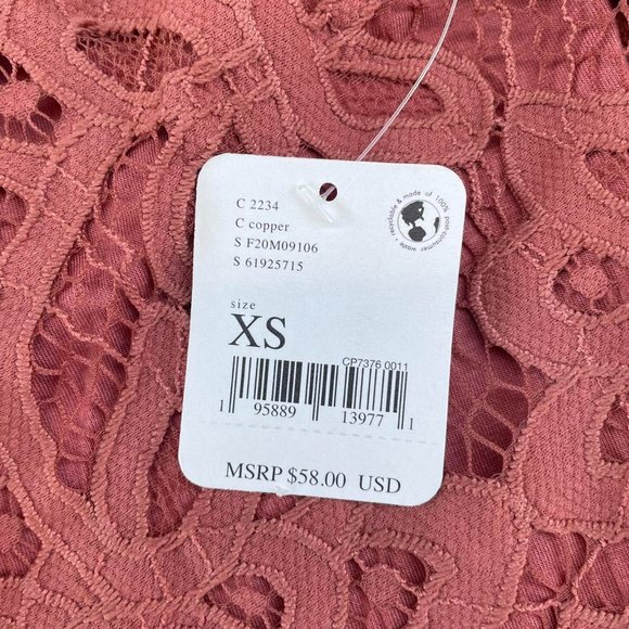 Free People Adella Lace Shorts in Copper - Picture 2 of 2